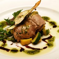 Масляная закуска-украшение с петрушкой