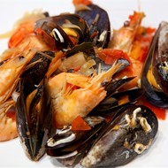 Мидии маринаро с лангустинами