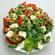 Микс из овощей с сыром сулугуни