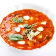 Минестроне с моцареллой