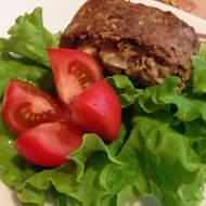 Мясной рулет из фарша с грибами