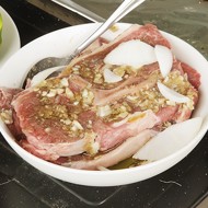 Мясо в лимонном маринаде