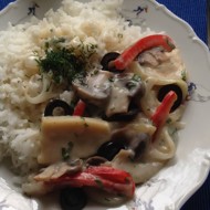 Морские гребешки с грибами «по-французски»