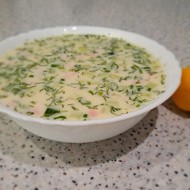 Окрошка на майонезе с лимонным соком