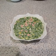 Окрошка с колбасой на картофельном бульоне