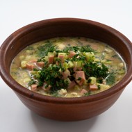 Окрошка с колбасой