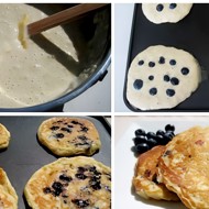 Оладьи из овсянки и черники