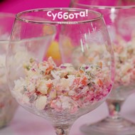 Оливье с лососем