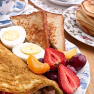 Омлет с чеддером и беконом