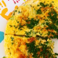 Омлет с кабачком и плавленым сыром