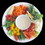 Овощные палочки с соусами