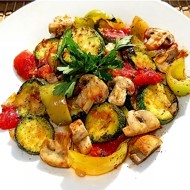 Овощное рагу с шампиньонами