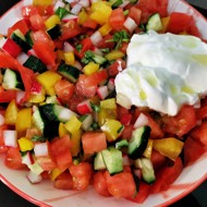 Овощной салат со сметаной