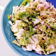 Овощной салат с песто и домашним майонезом