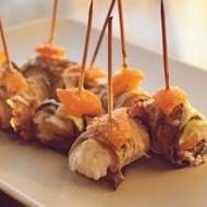 Овощные рулетики с козьим сыром и пармезаном