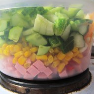 Овощной салат с карбонадом