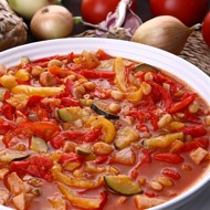 Овощной суп с зеленой фасолью