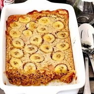 Овсяная запеканка с бананами