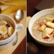 Овсянка на воде с яблоками