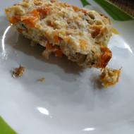 Овсяно-творожная запеканка с тыквой и грецкими орехами