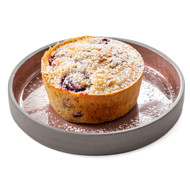 Овсяные маффины из кислого молока с вишней