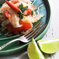 Папайя с чили, имбирем и лаймом