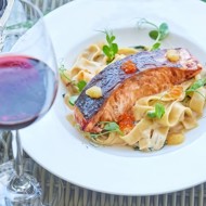 Папарделле с лососем