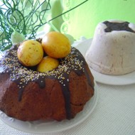 Пасхальный кулич на опаре с орехами