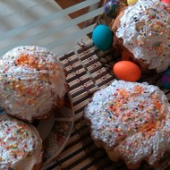 Пасхальный кулич с изюмом.