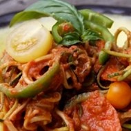 Паста из цукини с индейкой