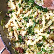 Паста карбонара с цукини