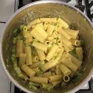 Паста карбонара с цуккини