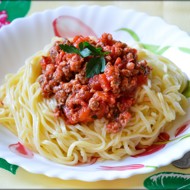 Паста с колбасным фаршем