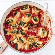 Паста с тыквой, шпинатом и фетой (Rotolo)