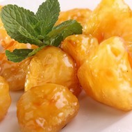 Пасы пинго (фрукты в карамели)