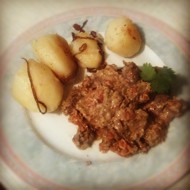 Печень кролика в сливочном соусе