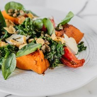 Печеная тыква c кейлом и камамбером