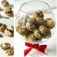 Печенье-шары с шоколадной начинкой