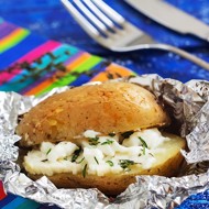 Печеный картофель с суфле из тимьяна