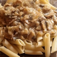 Пенне с шампиньонами