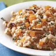 Перловка с тыквой и грибами