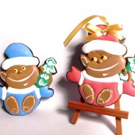 Песочное печенье с сахарной глазурью с праздничной раскраской