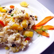 Пестрое овощное ризотто