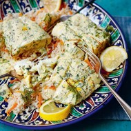 Пилав с рыбой и шафраном