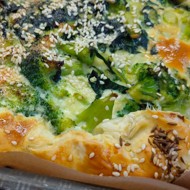 Пирог с брокколи и шпинатом