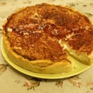 Пирог с творогом и грушей