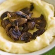 Пюре со сливками и грибами