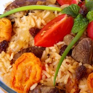 Плов с бараниной и нутом