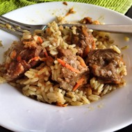 Плов с телятиной и карри