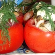 Помидоры фаршированные грибами